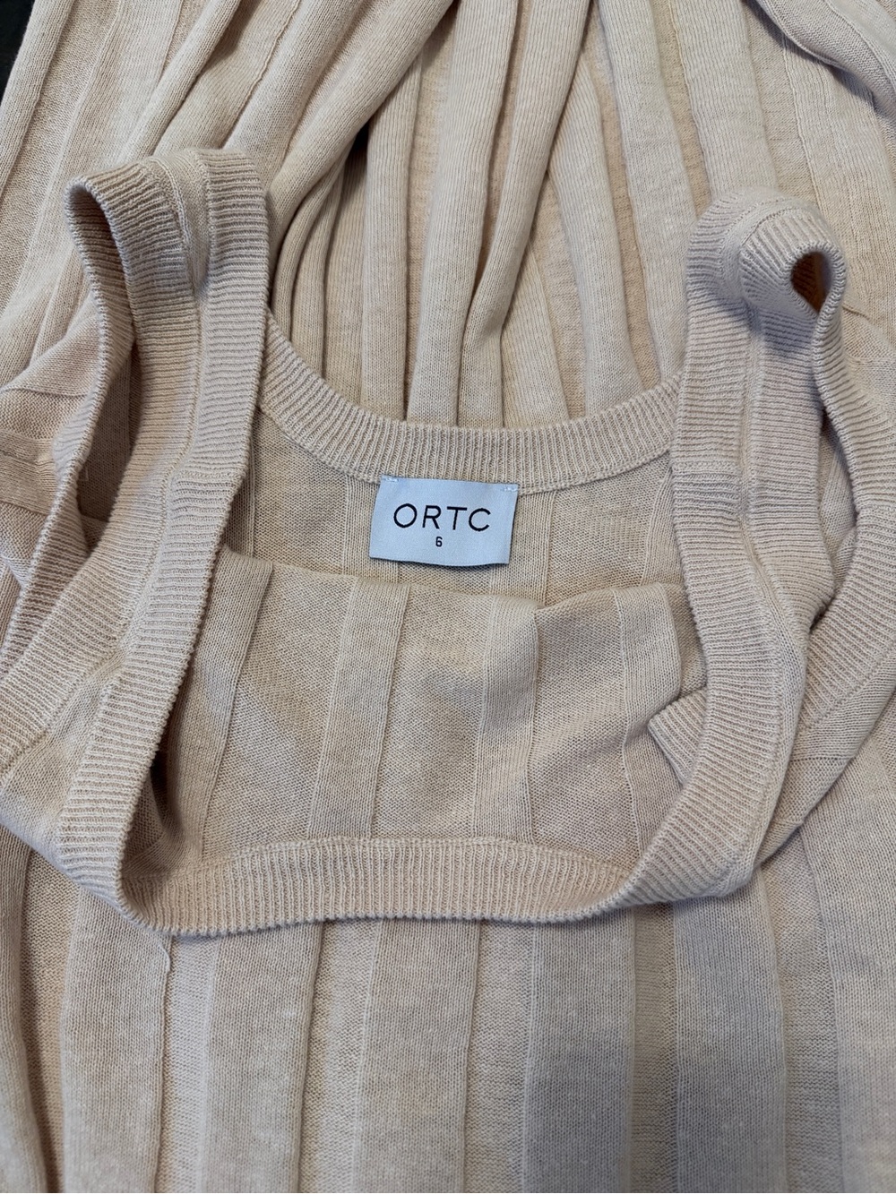 ORTC Amara Full Length Knit Dress Oat - Picture 6 of 6